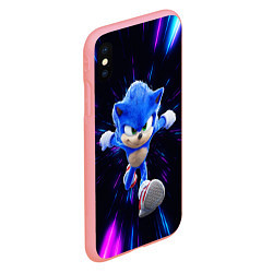 Чехол iPhone XS Max матовый Sonic running, цвет: 3D-баблгам — фото 2