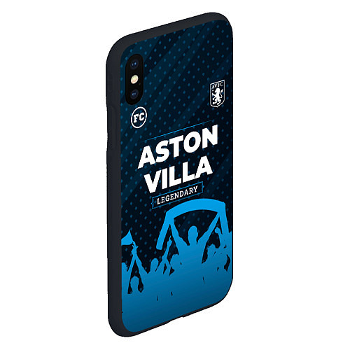 Чехол iPhone XS Max матовый Aston Villa legendary форма фанатов / 3D-Черный – фото 2