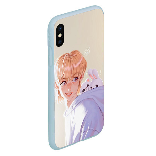 Чехол iPhone XS Max матовый SKZOO Felix Jinniret Leebit / 3D-Голубой – фото 2