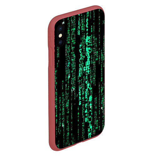 Чехол iPhone XS Max матовый Программное кодирование / 3D-Красный – фото 2