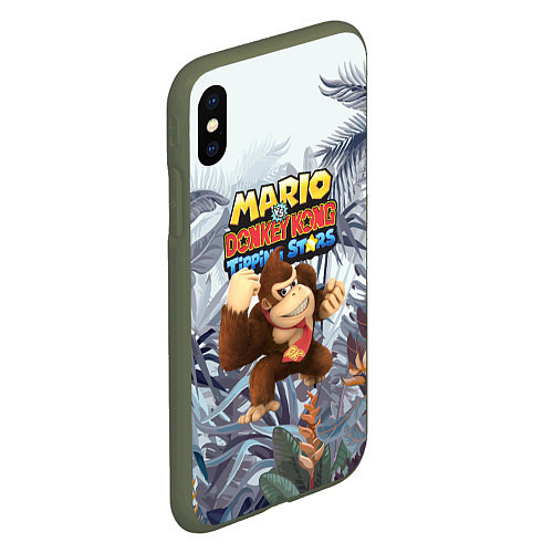 Чехол iPhone XS Max матовый Mario Donkey Kong - Nintendo - Gorilla / 3D-Темно-зеленый – фото 2