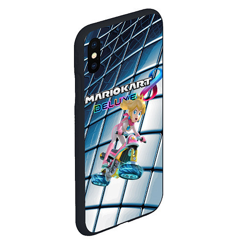 Чехол iPhone XS Max матовый Принцесса Персик гонщица - Mario Kart 8 Deluxe / 3D-Черный – фото 2