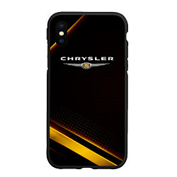 Чехол iPhone XS Max матовый Chrysler Абстракция, цвет: 3D-черный