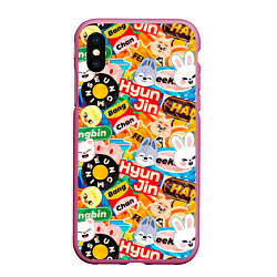 Чехол iPhone XS Max матовый Skzoo stickers characters