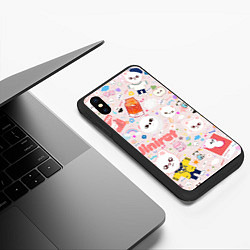 Чехол iPhone XS Max матовый Skzoo Jinniret pattern cartoon avatar, цвет: 3D-черный — фото 2