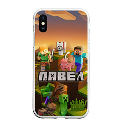 Чехол iPhone XS Max матовый Павел Minecraft