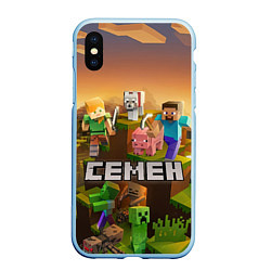 Чехол iPhone XS Max матовый Семен Minecraft