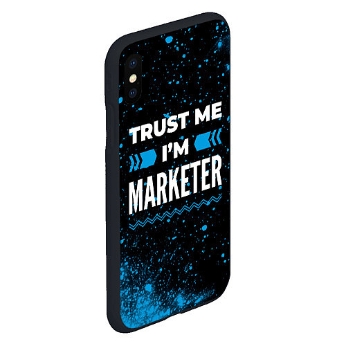 Чехол iPhone XS Max матовый Trust me Im marketer dark / 3D-Черный – фото 2