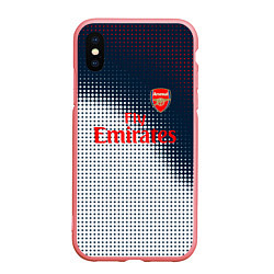 Чехол iPhone XS Max матовый Arsenal logo абстракция
