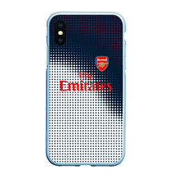 Чехол iPhone XS Max матовый Arsenal logo абстракция, цвет: 3D-голубой