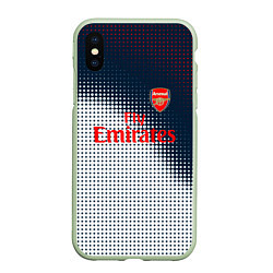 Чехол iPhone XS Max матовый Arsenal logo абстракция, цвет: 3D-салатовый