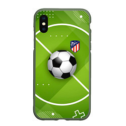 Чехол iPhone XS Max матовый Atletico madrid Мяч