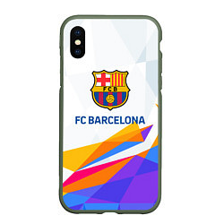 Чехол iPhone XS Max матовый Barcelona цветные геометрии