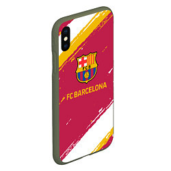 Чехол iPhone XS Max матовый Barcelona Краска, цвет: 3D-темно-зеленый — фото 2