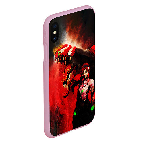 Чехол iPhone XS Max матовый Neon Genesis Evangelion Unit-02 / 3D-Розовый – фото 2