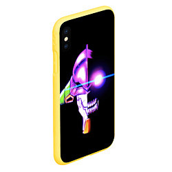 Чехол iPhone XS Max матовый Evangelion neon, цвет: 3D-желтый — фото 2