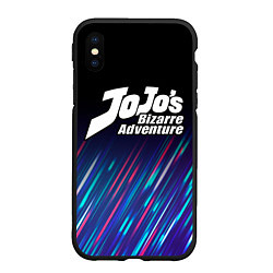 Чехол iPhone XS Max матовый JoJo Bizarre Adventure stream, цвет: 3D-черный