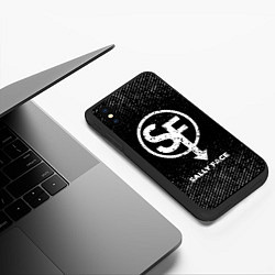 Чехол iPhone XS Max матовый Sally Face с потертостями на темном фоне, цвет: 3D-черный — фото 2