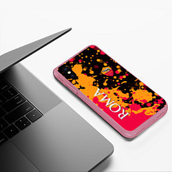 Чехол iPhone XS Max матовый Roma Краска, цвет: 3D-малиновый — фото 2