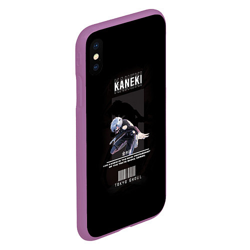 Чехол iPhone XS Max матовый Tokyo Ghoul: Kaneki Ken / 3D-Фиолетовый – фото 2