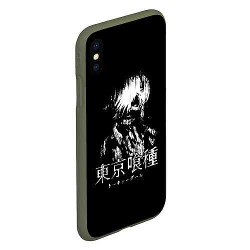 Чехол iPhone XS Max матовый Kaneki Ken: Tokyo Ghoul / 3D-Темно-зеленый – фото 2