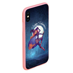 Чехол iPhone XS Max матовый Happy halloween - beautiful witch, цвет: 3D-баблгам — фото 2