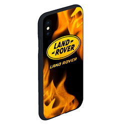 Чехол iPhone XS Max матовый Land Rover - gold gradient, цвет: 3D-черный — фото 2