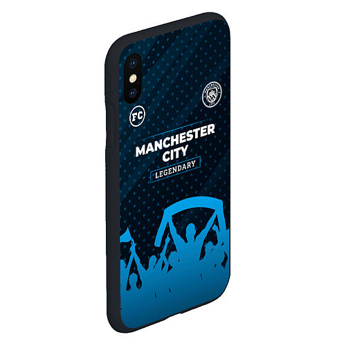 Чехол iPhone XS Max матовый Manchester City legendary форма фанатов / 3D-Черный – фото 2