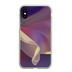 Чехол iPhone XS Max матовый Абстрактные объёмные волны бархата