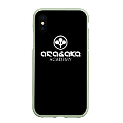 Чехол iPhone XS Max матовый Киберпанк - Arasaka Academy, цвет: 3D-салатовый