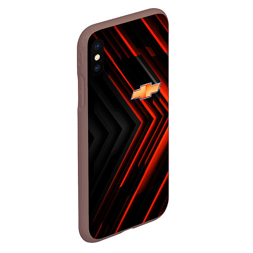 Чехол iPhone XS Max матовый Chevrolet art / 3D-Коричневый – фото 2