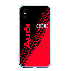 Чехол iPhone XS Max матовый Audi, цвет: 3D-голубой