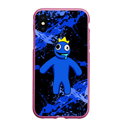Чехол iPhone XS Max матовый Радужные друзья - Синий