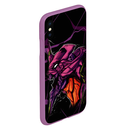 Чехол iPhone XS Max матовый Ева-01 / 3D-Фиолетовый – фото 2