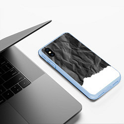Чехол iPhone XS Max матовый Имитация скалы, цвет: 3D-голубой — фото 2
