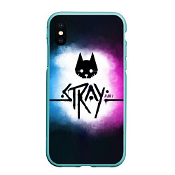 Чехол iPhone XS Max матовый Stray black, цвет: 3D-мятный