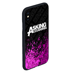 Чехол iPhone XS Max матовый Asking Alexandria rock legends: символ сверху, цвет: 3D-черный — фото 2