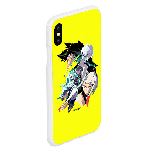 Чехол iPhone XS Max матовый Cyberpunk:edgerunner / 3D-Белый – фото 2