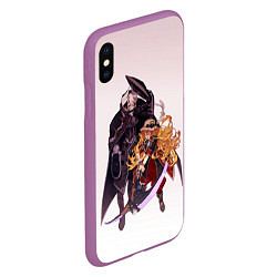 Чехол iPhone XS Max матовый Одзэн и Рико, цвет: 3D-фиолетовый — фото 2