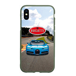 Чехол iPhone XS Max матовый Bugatti - motorsport - гоночная трасса