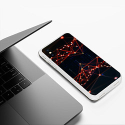 Чехол iPhone XS Max матовый Соединение точек, цвет: 3D-белый — фото 2