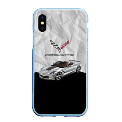 Чехол iPhone XS Max матовый Chevrolet Corvette - motorsport