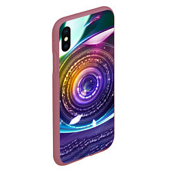 Чехол iPhone XS Max матовый Глаз Вселенной, цвет: 3D-малиновый — фото 2