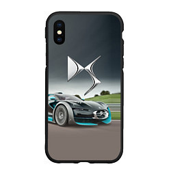 Чехол iPhone XS Max матовый Citroen DS Spirit - скоростной режим, цвет: 3D-черный