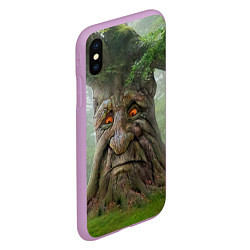 Чехол iPhone XS Max матовый Мудрое таинственное дерево, цвет: 3D-сиреневый — фото 2