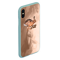 Чехол iPhone XS Max матовый No stress, цвет: 3D-мятный — фото 2