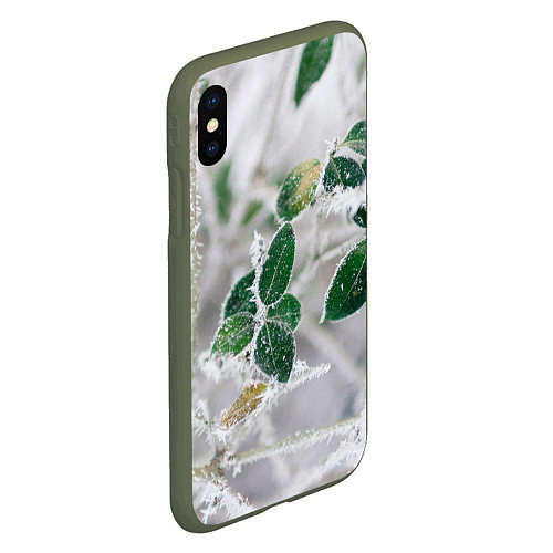 Чехол iPhone XS Max матовый Green winter / 3D-Темно-зеленый – фото 2