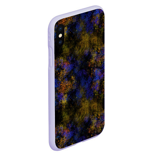 Чехол iPhone XS Max матовый Набрызг краски / 3D-Светло-сиреневый – фото 2