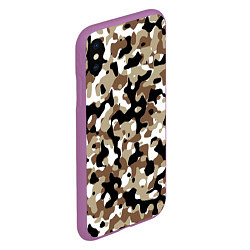 Чехол iPhone XS Max матовый Камуфляж Open Terrain, цвет: 3D-фиолетовый — фото 2