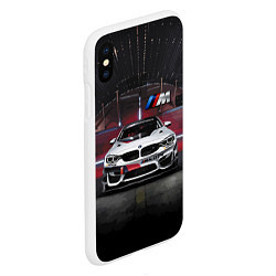 Чехол iPhone XS Max матовый BMW M4 GT4 - Motorsport, цвет: 3D-белый — фото 2